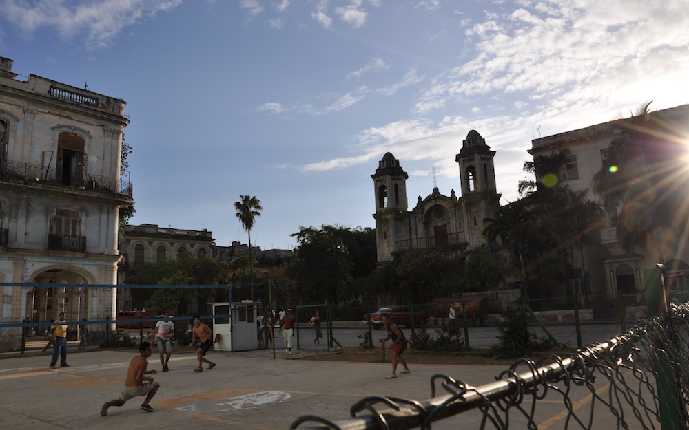 Volleyball abends in Havanna