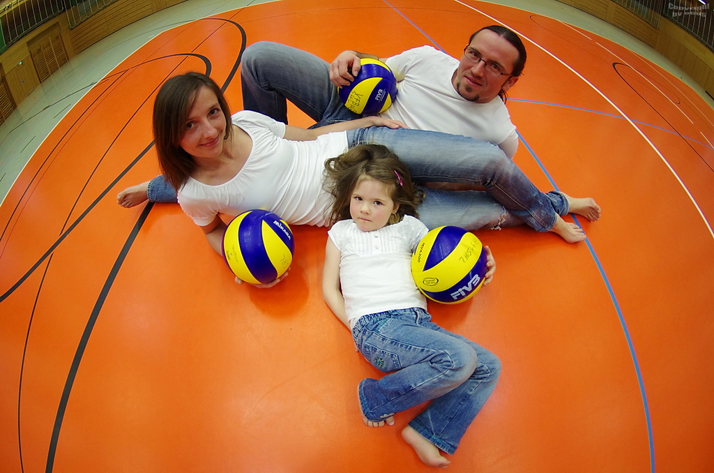 Volleyball-Familie,