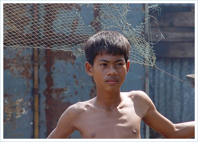 Volleyballspieler in Sihanoukville - Kambodscha