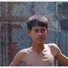 Volleyballspieler in Sihanoukville - Kambodscha