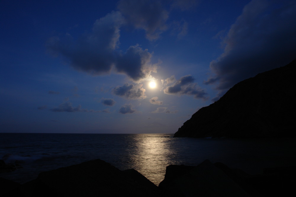 Vollmond 25.10.2007 La Gomera Castillo del Mar