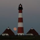 Vollmond am Leuchtturm Westerhever