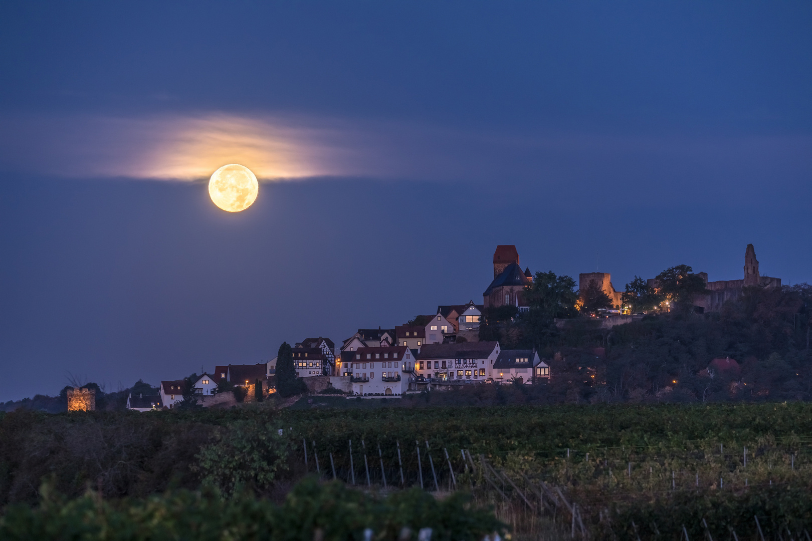 Vollmond am Morgen ....