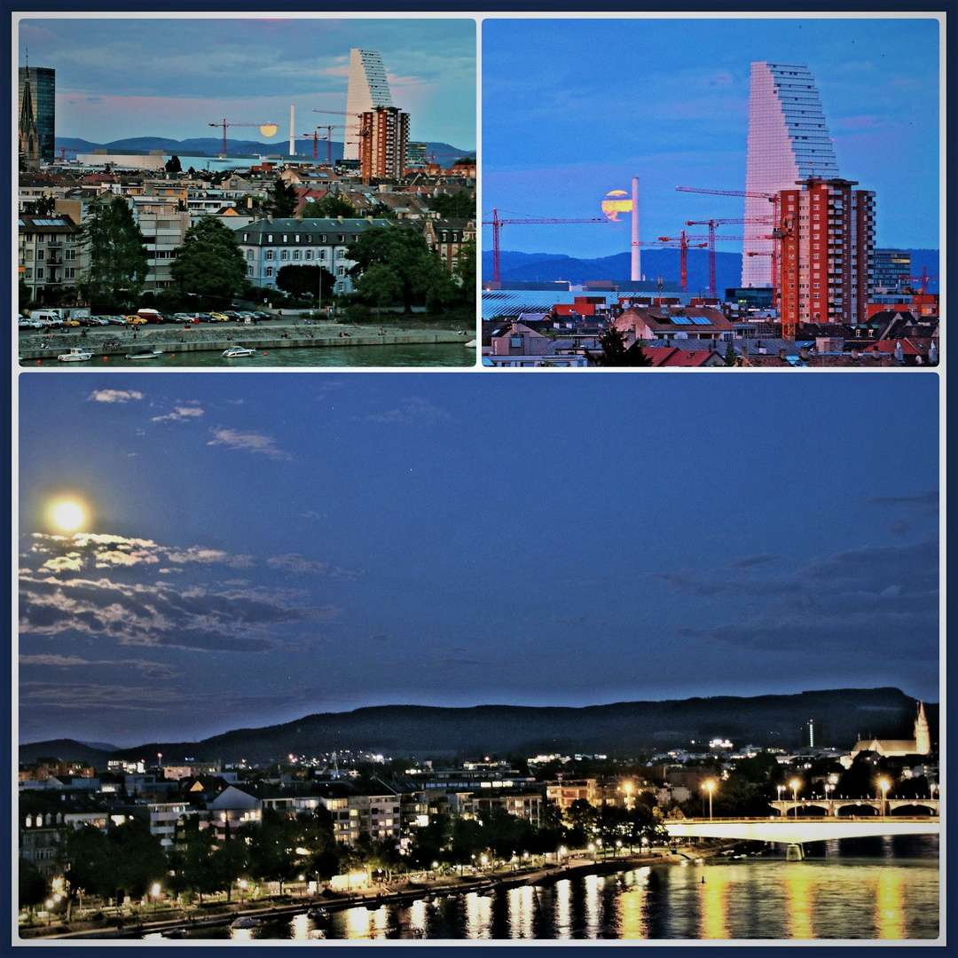 Vollmond am Rhein