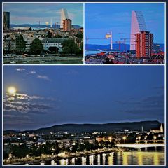 Vollmond am Rhein