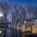 Vollmond am Rothenförder Wehr der Bode