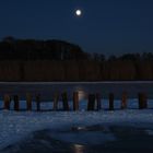 Vollmond am zugefrorenen Dümmer See