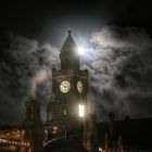 Vollmond an den St.Pauli Landungsbrücken