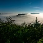 Vollmond an der Ruine Lindelbrunn - Blick nach Westen