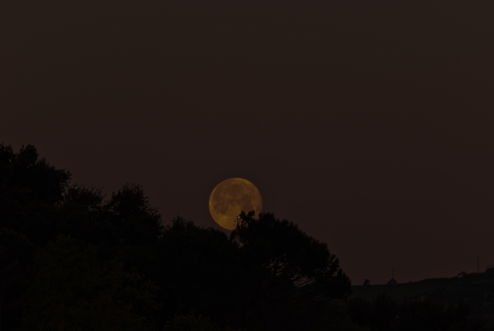 Vollmond auf dem Weg auf die andere Seite der Welt