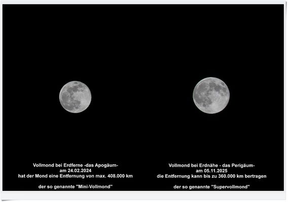 Vollmond bei Erdferne und Erdnähe