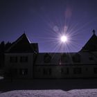 Vollmond bei minuns 14°C um 6 Uhr in der Früh.