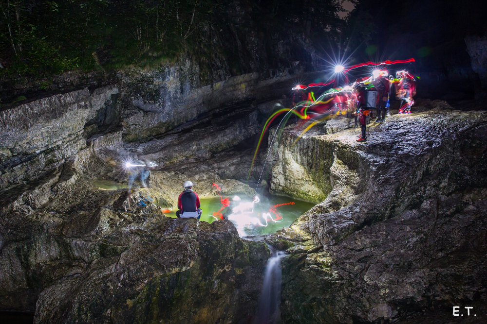 Vollmond Canyoning in der Almbachklamm