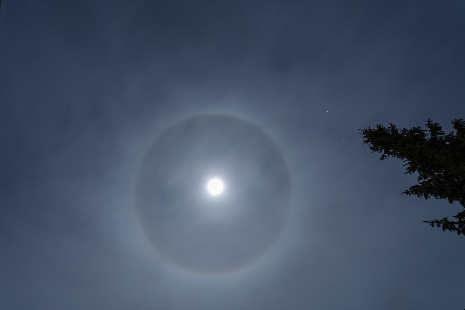 Vollmond-Halo, 22°-Ring 06./07.01.23