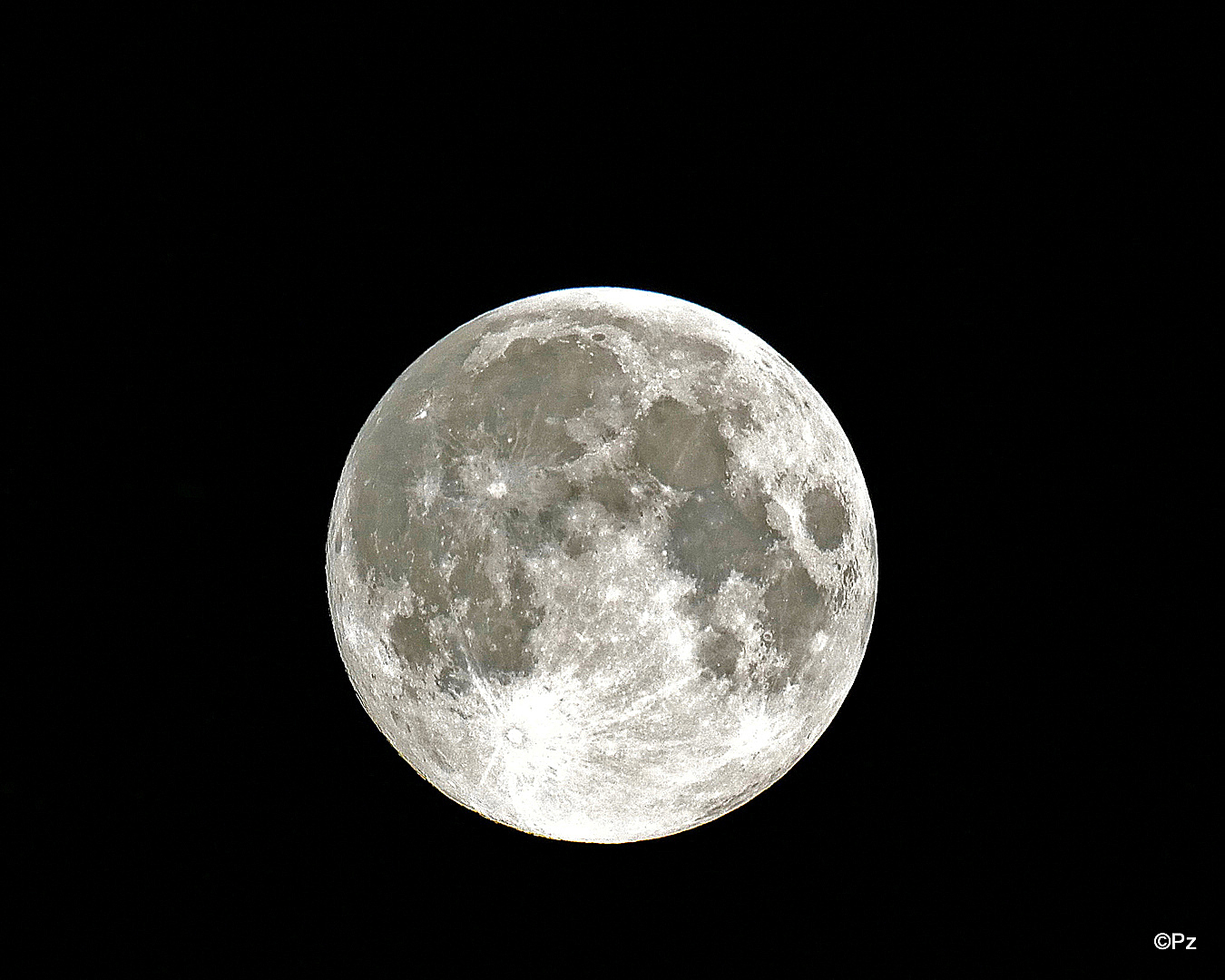 Vollmond heute früh ... 