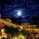 Vollmond hinter Wolken auf Fuerteventura