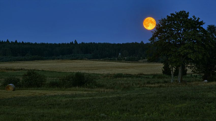 Vollmond im Sonnenuntergang 2