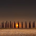 Vollmond im Val d' Orcia