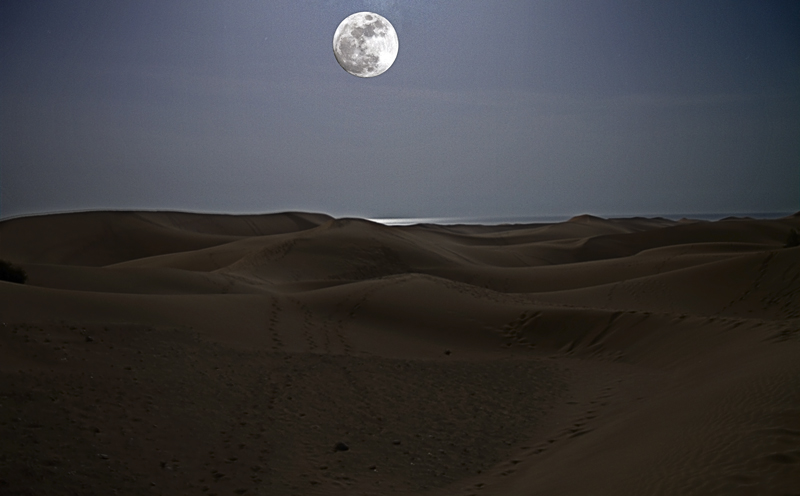 Vollmond in den Dunas Maspalomas