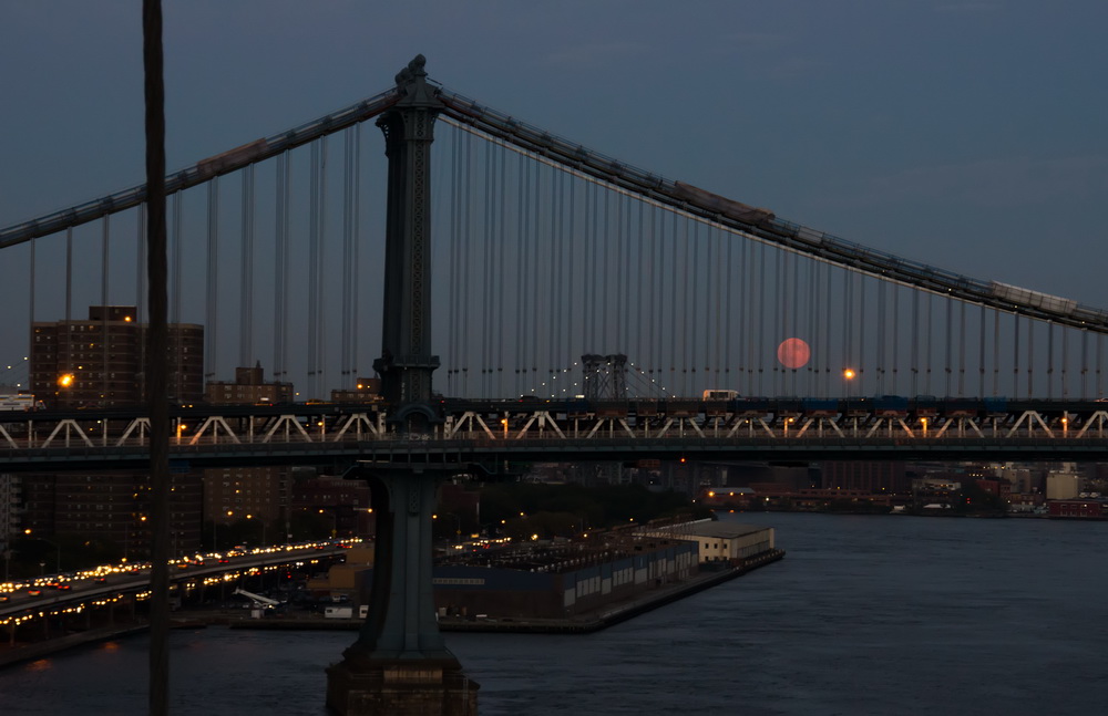 Vollmond - Manhattan Bridge