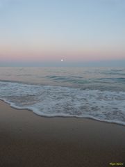 Vollmond, Meer und Strand