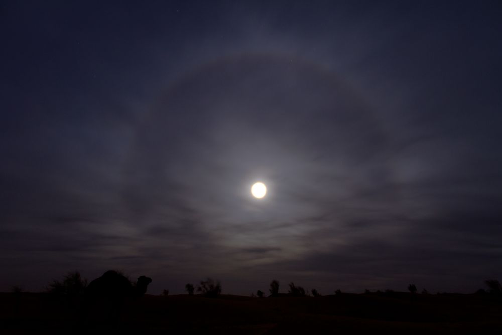 Vollmond mit einem Halo