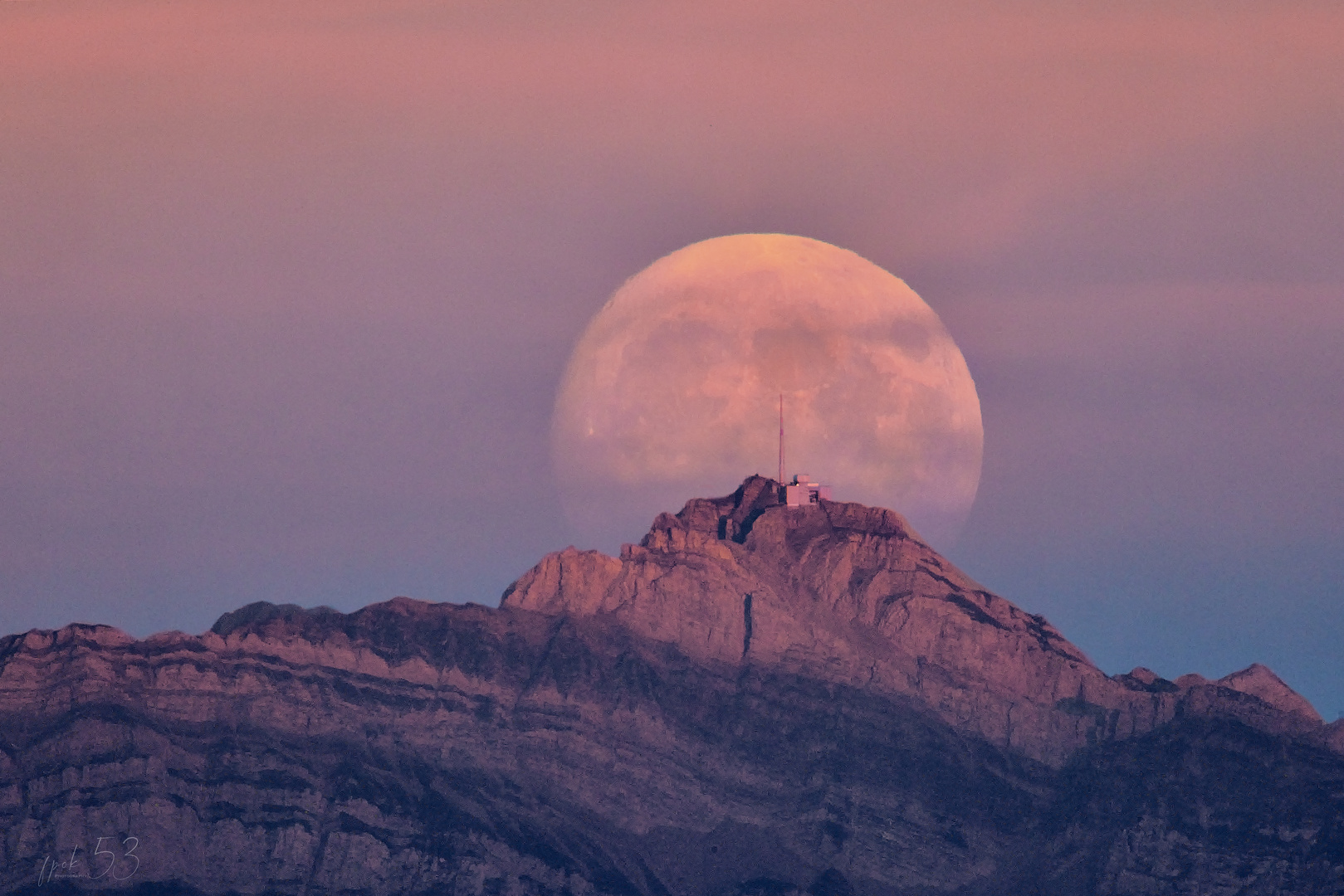 Vollmond mit Säntis