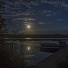 Vollmond mit Venus am See