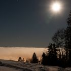 Vollmond Nacht über dem Nebelmeer