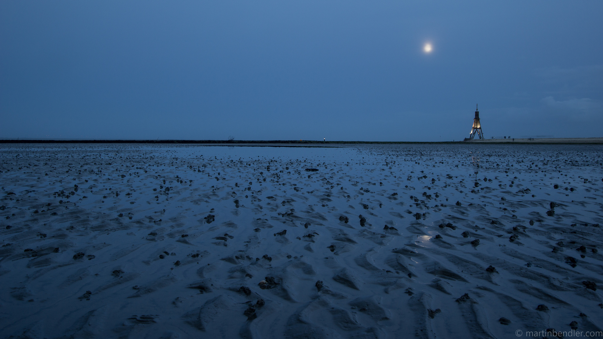 Vollmond über Cuxhaven