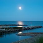 Vollmond über dem ligurischen Meer