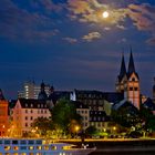 Vollmond über dem Moselufer, Koblenz