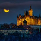 Vollmond über dem Schloss Wernigerode 