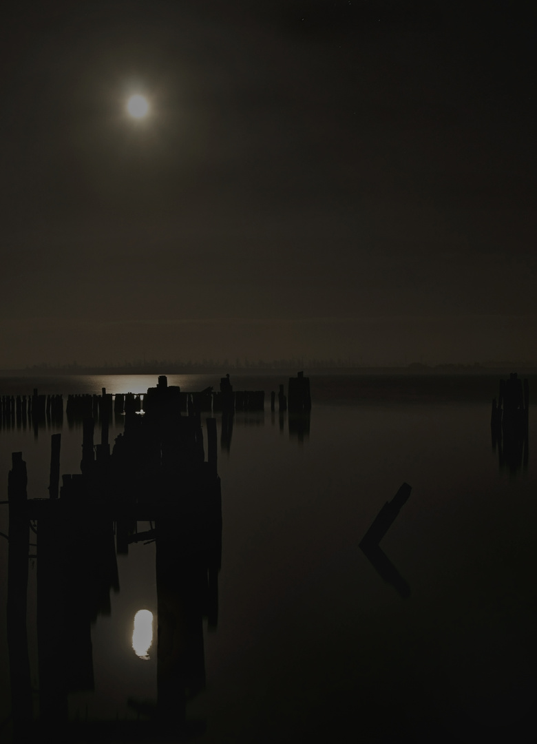 Vollmond über dem Strelasund