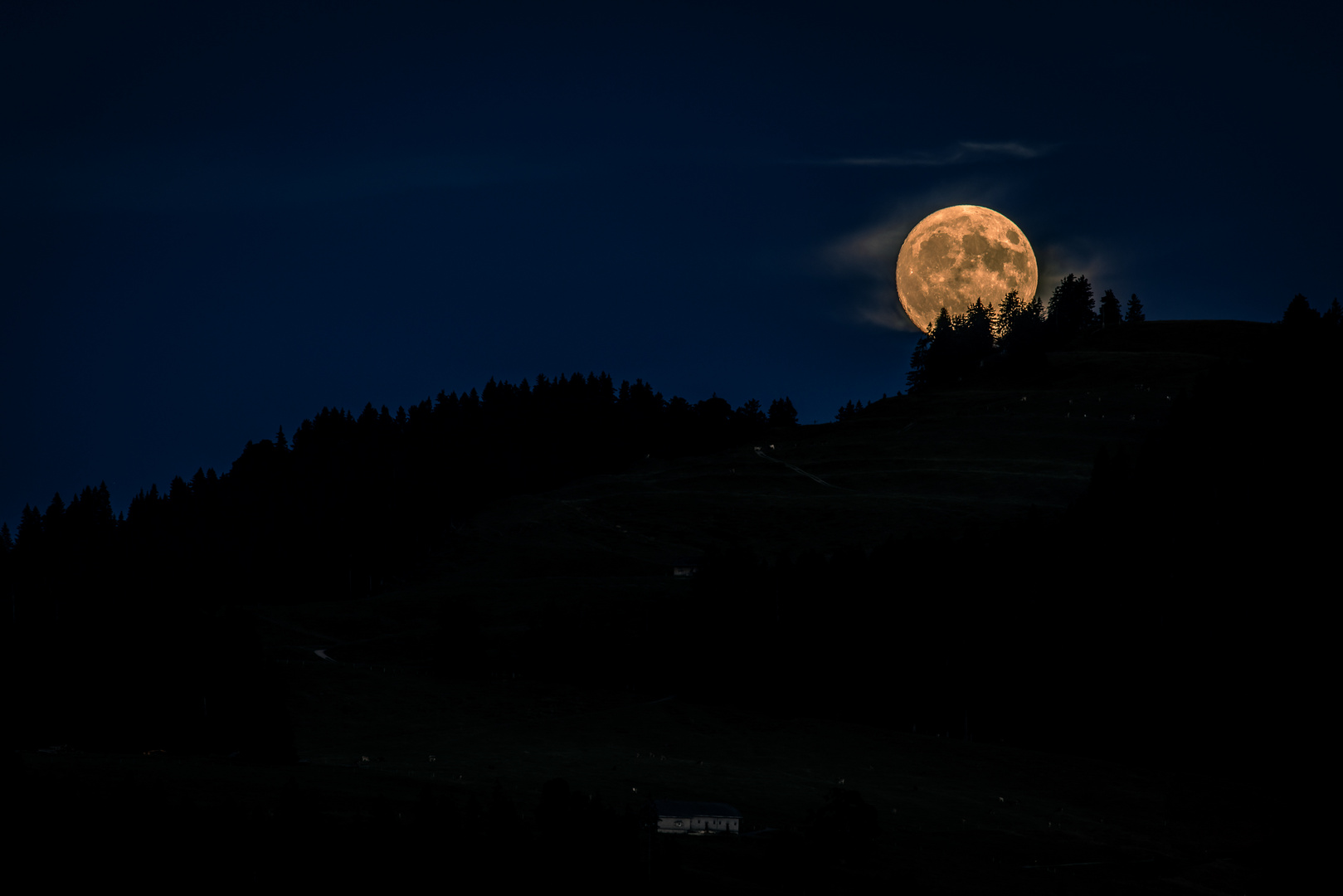 Vollmond über dem Toggenburg