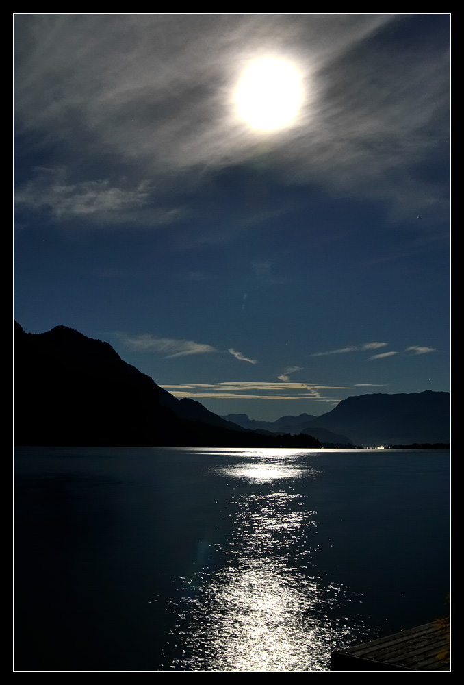 Vollmond über dem Wolfgangsee