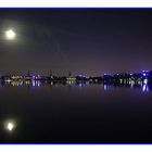 Vollmond über der Binnenalster