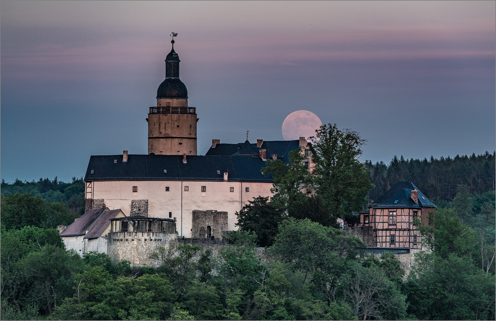 Vollmond über der Burg Falkenstein (3)