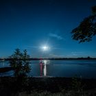 Vollmond über der Elbe