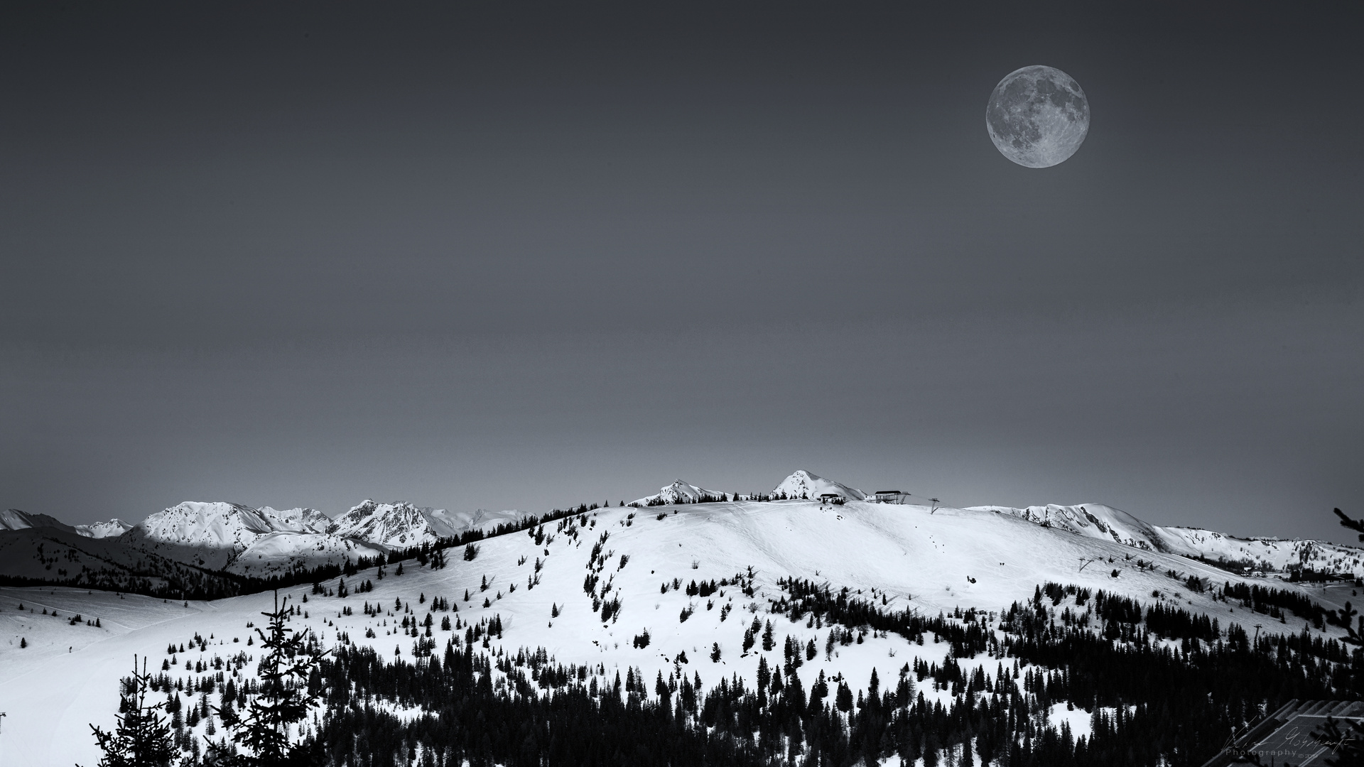 Vollmond über der Planai