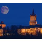 Vollmond über der Schwanenburg Kleve