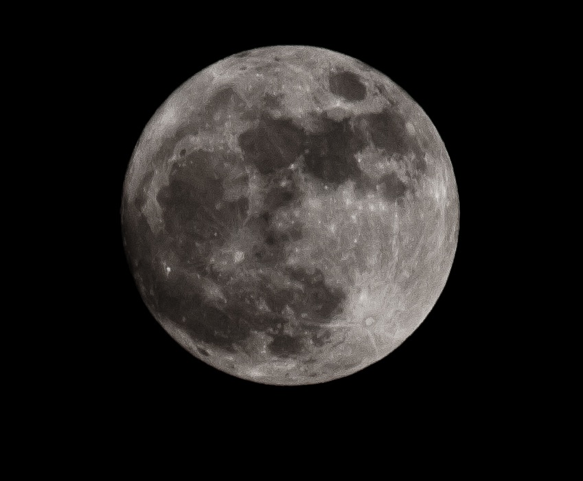 Vollmond über Erftstadt