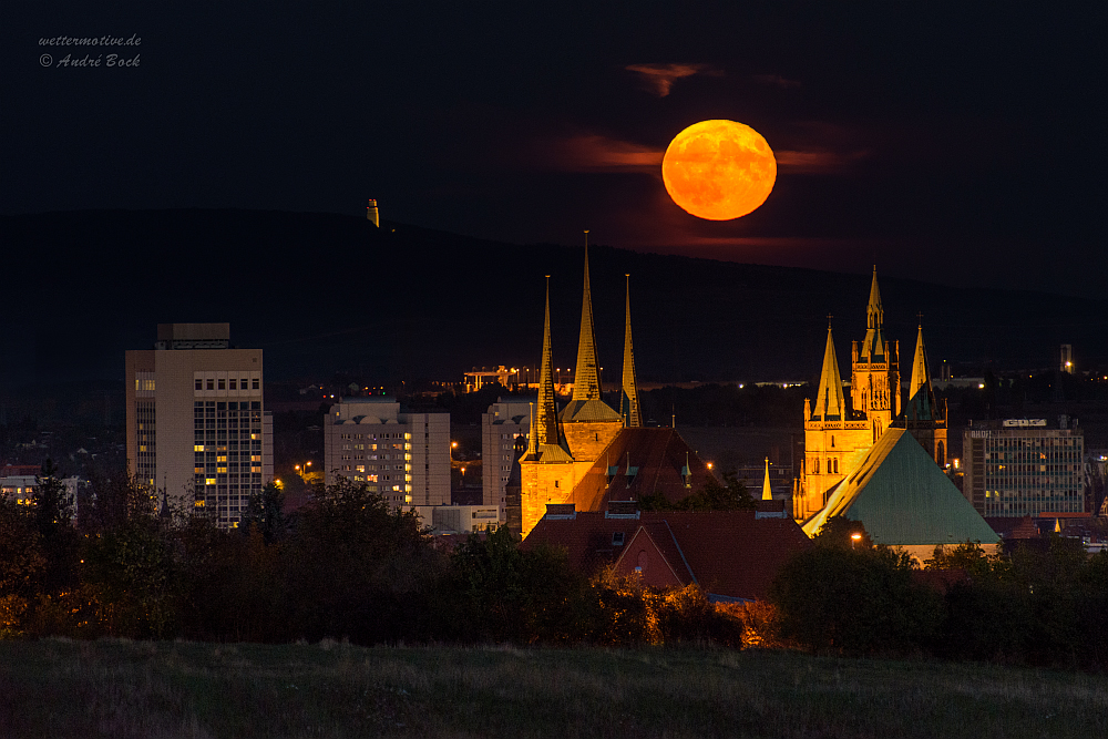 Vollmond über Erfurt