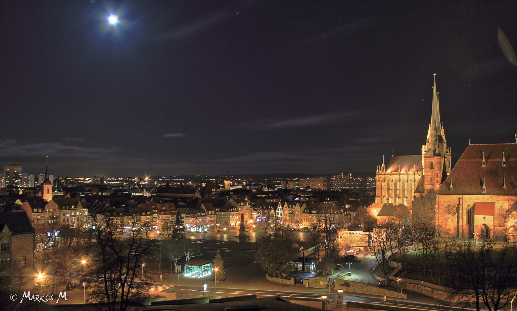 Vollmond über Erfurt