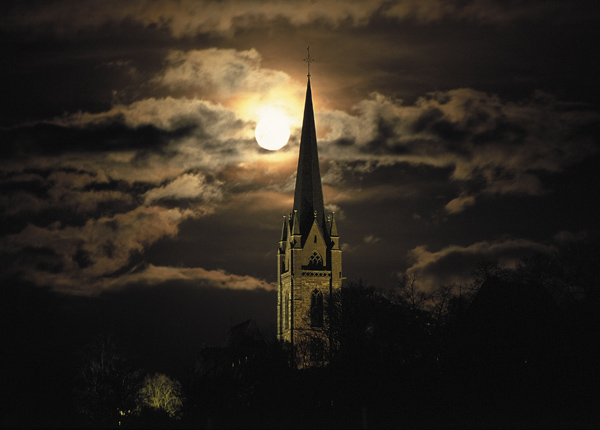 Vollmond über Frankenberg