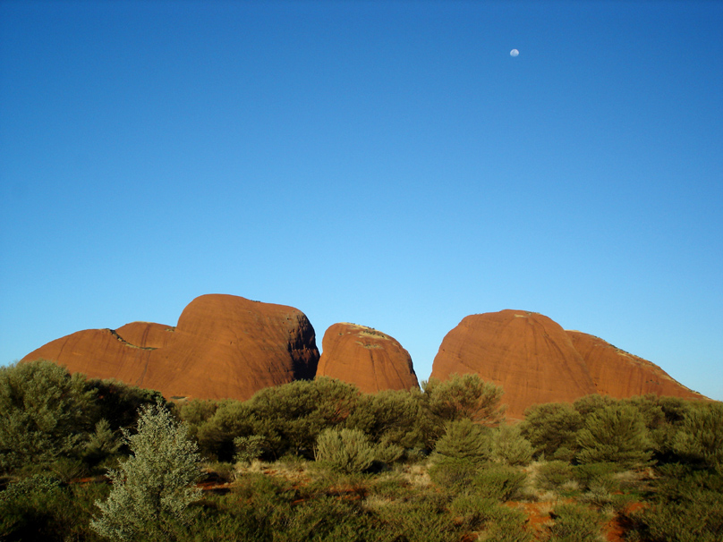 Vollmond über Kata Tjuta