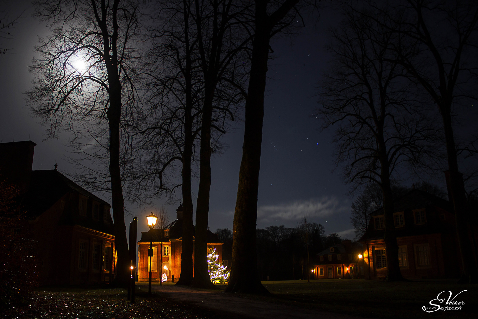 Vollmond über Schloß Clemenswerth Sögel/Emsland