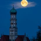 Vollmond über St. Ulrich und Afra