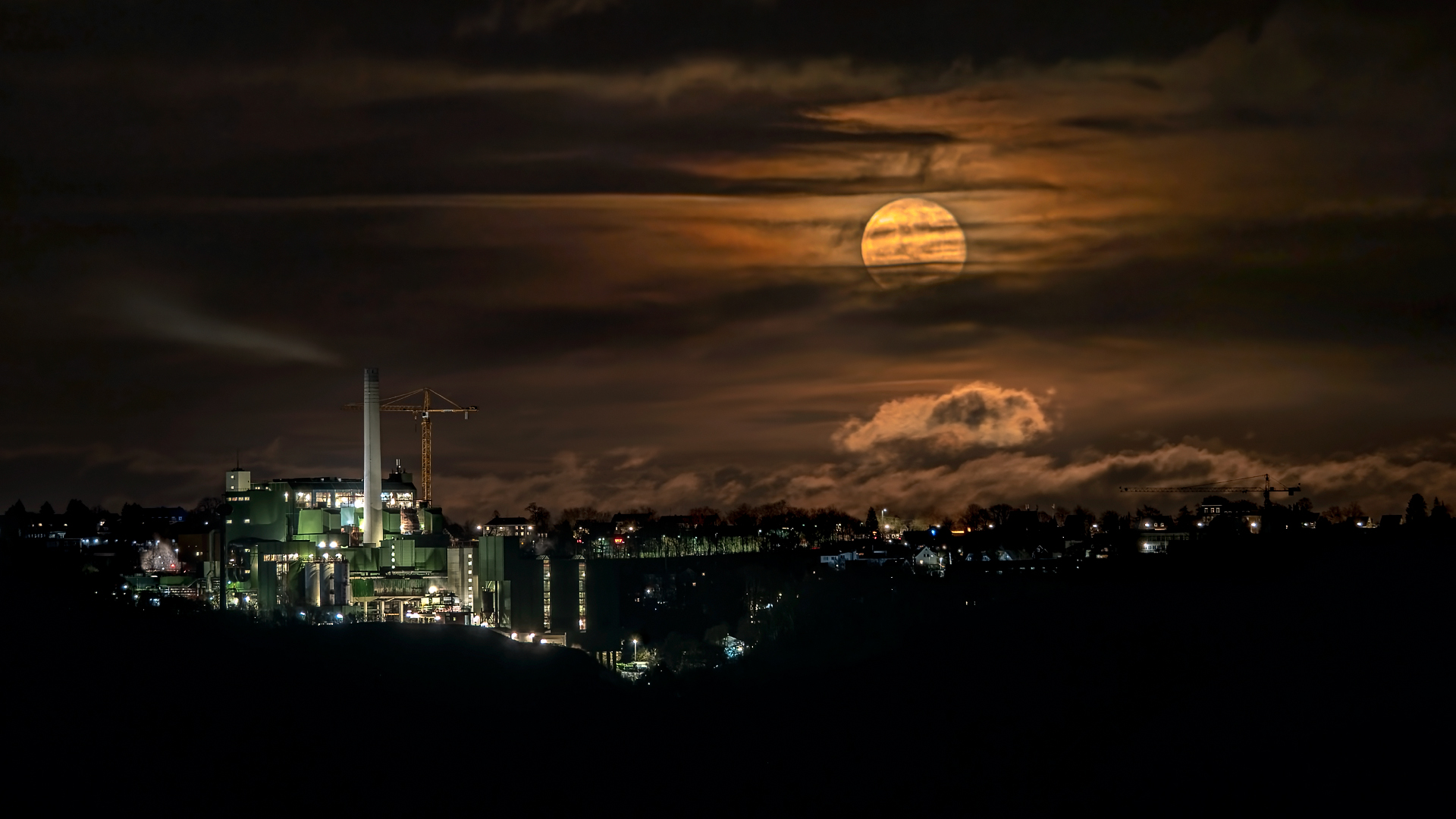 Vollmond über Wuppertal 2