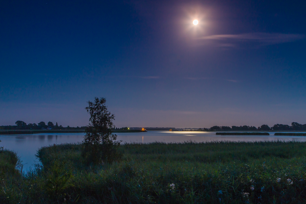 Vollmond über'm Zingster Strom